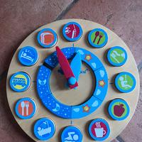 Orologio didattico in legno