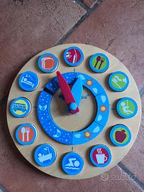Orologio didattico in legno