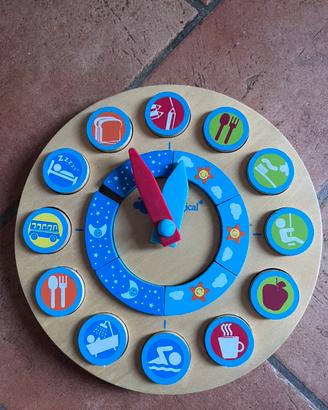 Orologio didattico in legno