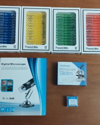 Kit microscopio digitale 1000x + vetrini
