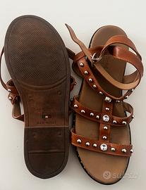 Sandali alla schiava nero giardini