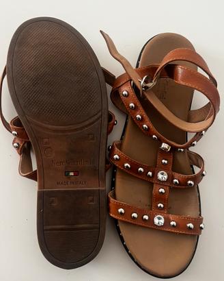 Sandali alla schiava nero giardini