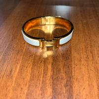 Bracciale Hermès bianco e oro