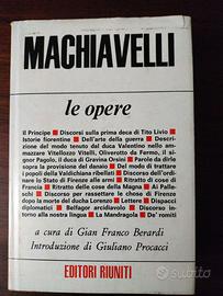 Machiavelli le Opere Editori Riuniti
