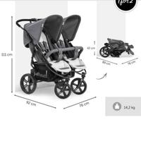 Passeggino gemellare Hauck