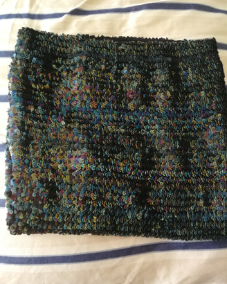 Top paillettes nero cangiante