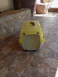 Trasportino per cani/gatti giallo e bianco45x23x29