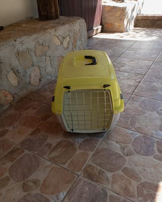 Trasportino per cani/gatti giallo e bianco45x23x29