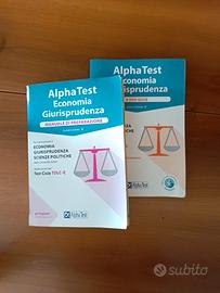 2 Libri Alpha Test Economia Giurisprudenza 