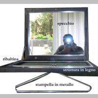 Specchio  con stampella in metallo  60x40x5