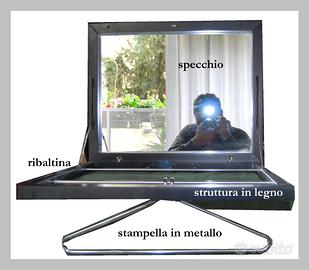 Specchio  con stampella in metallo  60x40x5
