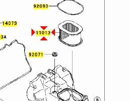 Filtro aria Kawasaki Z800 110130044
