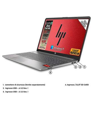 Hp 255 G8 notebook portatile, RAM 16 GB DDR4, SSHD