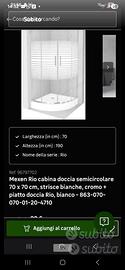 piatto e box doccia 70 x 70 circolare