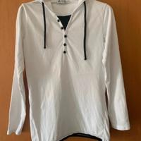 Felpa con cappuccio Colt jeans bianca tg S/M