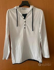 Felpa con cappuccio Colt jeans bianca tg S/M