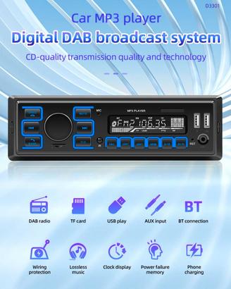 AUTORADIO FM/DAB+/BT/2USB/TF/Telec.