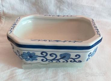 Vaso per bonsai o piantine grasse in ceramica con