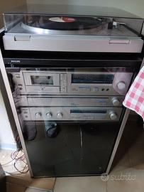 impianto hifi philips stereo vintage