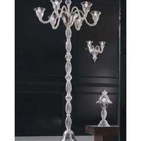Piantana Murano 6 luci Voltolina Laguna trasparent