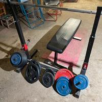 Panca piana bilancere pesi