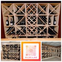Portabottiglie artigianali, scaffale del vino