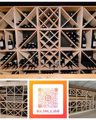 Portabottiglie artigianali, scaffale del vino