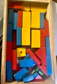 Scatola giochi costtuzioni in legno