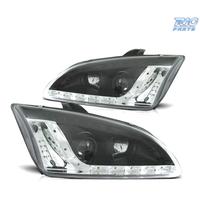 FARI FORD FOCUS 04-08 LUCE DIURNA A LED FONDO NERO