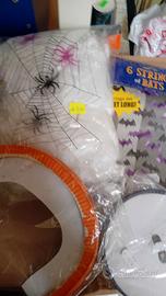 kit di ragnatela + festone di Halloween  pz.4