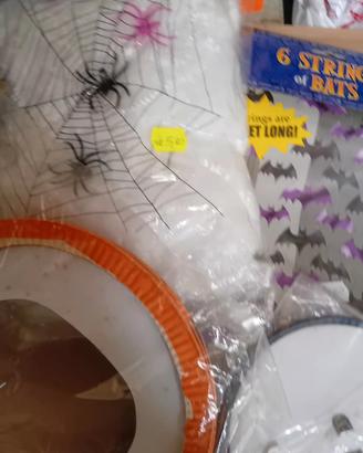 kit di ragnatela + festone di Halloween  pz.4