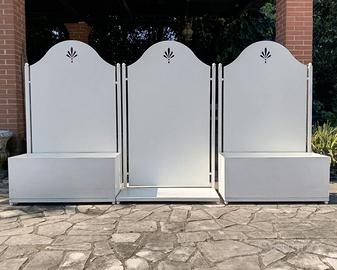 Set 3 Separè con Fioriera SIA – Bianco Smaltato
