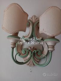 Applique a due luci shabby chic