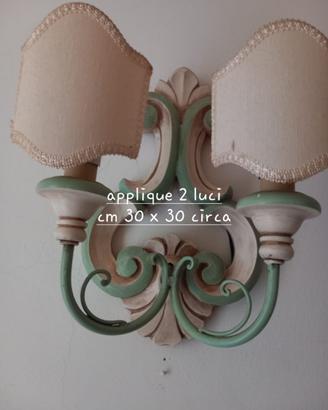 Applique a due luci shabby chic