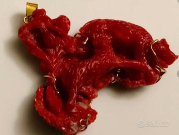Pendente in Corallo rosso Moro