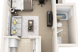 Monolocale con posto auto riservato a Blevio