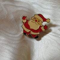 Spilla-pin babbo natale, metallo smaltato 