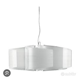 Lampadario di design acciaio e vetro