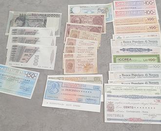 lotto monete e banconote italiane di varie epoche