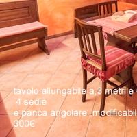 Tavolo allungabole più sedie più panca