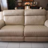 2 DIVANI PELLE Poltronesofa' con meccanismo relax