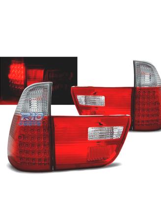 FANALI BMW X5 E53 99-03 LED ROSSO CROMATO