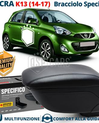 Bracciolo Per Nissan Micra 4 SPECIFICO in PELLE