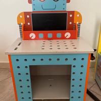 Banco da lavoro attrezzi meccanico in legno