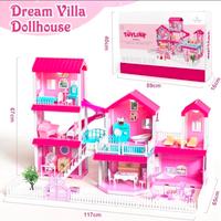 Casa  delle Bambole Rosa 3 Piani- Gioco Creativo