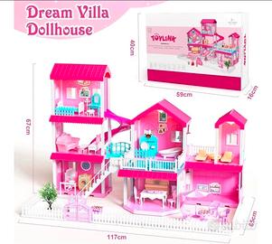 Casa  delle Bambole Rosa 3 Piani- Gioco Creativo