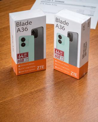 2 smartphone ZTE A36 SIGILLATI