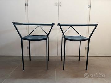 4 Poltroncine ZEUS originali con braccioli 1984