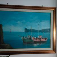 DIPINTO AD OLIO "CAPO CACCIA" 70x100 M. DESSENA