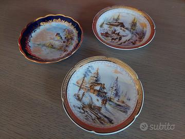 3 piattini collezione Limoges Prevot e La Seyine